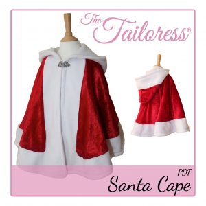 The Tailoress PDF Sewing Patterns - Father Christmas Santa Cape PDF Sewing Pattern