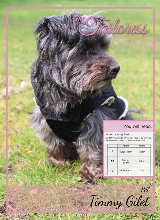 Timmy Gilet for Dogs PDF Sewing Pattern - The Tailoress PDF Sewing Patterns