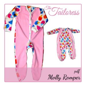 The Tailoress PDF Sewing Patterns - Molly Adaptive Clothing Romper Sleep Suit for Children PDF Sewing Pattern