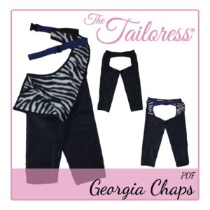 The Tailoress PDF Sewing Patterns - Georgia Equestrian Country Cowboy Cowgirl Chaps PDF Sewing Pattern