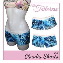 The Tailoress PDF Sewing Patterns - Claudia Bikini Swimsuit Hot Pants Boy Shorts PDF Sewing Pattern